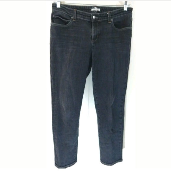 Eileen Fisher Charcoal Gray Slim Ankle Jeans - Picture 1 of 4